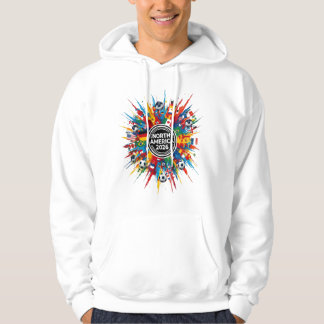 Nordamerika 2026 Internationales Fußballturnier Hoodie