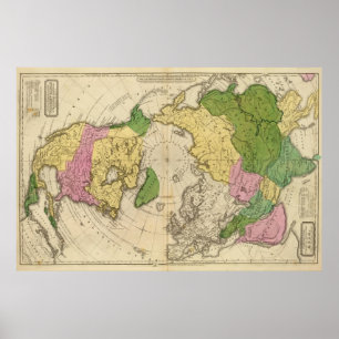 Nordamerika, Asien Poster