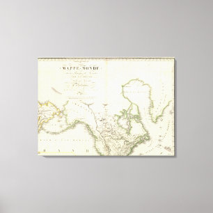 Nordamerika-Atlas-Karte 2 Leinwanddruck