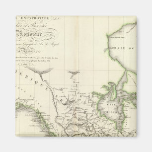 Nordamerika Atlas-Karte Magnet