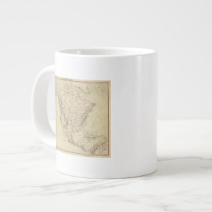 Nordamerika Atlas Karte mit indischen Stämmen Jumbo-Tasse