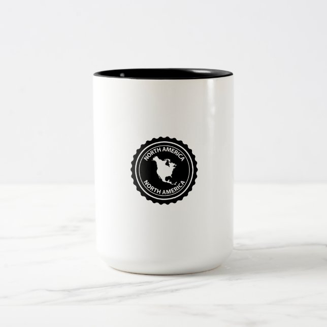 Nordamerika-Briefmarke Zweifarbige Tasse (Mittel)
