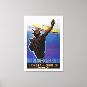 Nordamerika Express ~ Italienische Linie - L Leinwanddruck