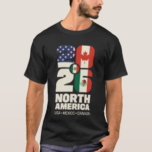 Nordamerika-Fußball 2026 USA Kanada Mexiko T-Shirt