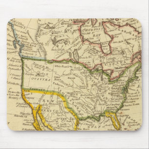 Nordamerika Gravierkarte Mousepad
