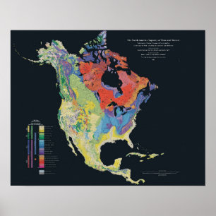 Nordamerika - Grundsteinstruktur Poster