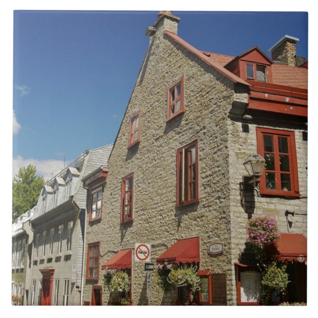 Nordamerika, Kanada, Quebec, Old Quebec City. Fliese (Vorderseite)