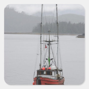 Nordamerika, Kanada, Queen Charlotte Islands, Quadratischer Aufkleber
