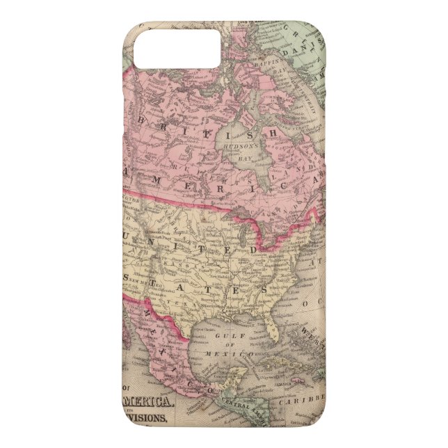 Nordamerika-Karte durch Mitchell Case-Mate iPhone Hülle (Rückseite)
