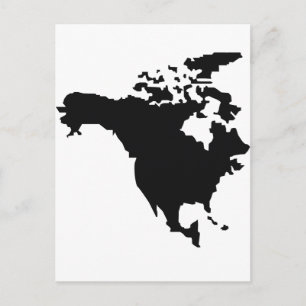 Nordamerika-Karte Postkarte