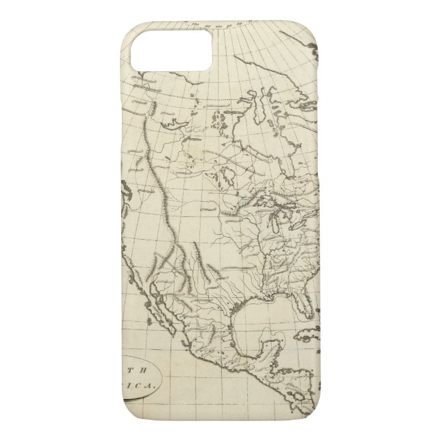 Nordamerika-Konturkarte Case-Mate iPhone Hülle (Rückseite)