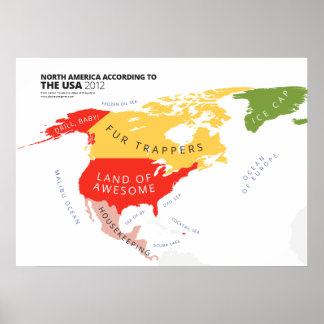 Nordamerika Laut USA Poster