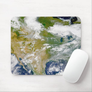 Nordamerika mit Rauch an Orten sichtbar. Mousepad