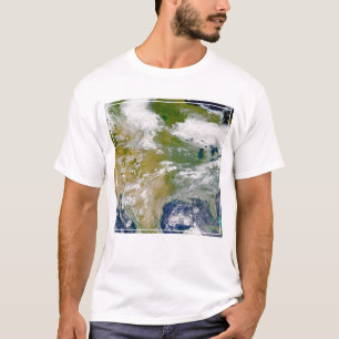 Nordamerika mit Rauch an Orten sichtbar. T-Shirt