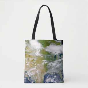 Nordamerika mit Rauch an Orten sichtbar. Tasche