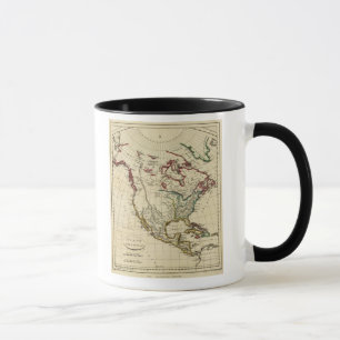 Nordamerika mit umrissenen Grenzen Tasse