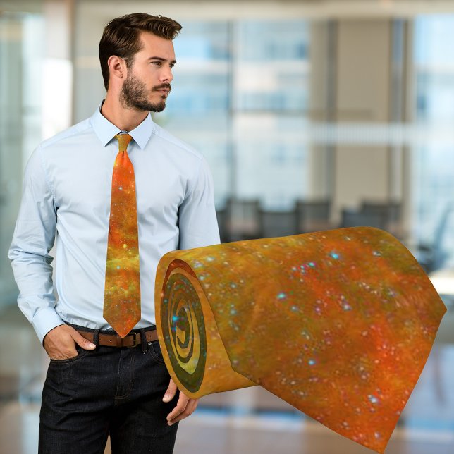 Nordamerika Nebula Orange Necktie Krawatte (North America Nebula Necktie)