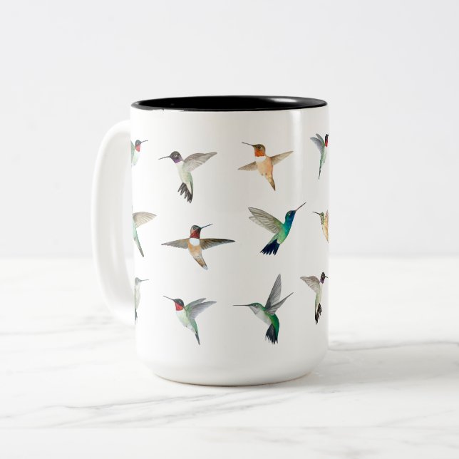 Nordamerika-Tasse für Hummingvögel Zweifarbige Tasse (Vorderseite Links)