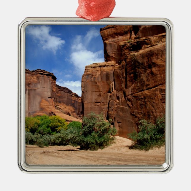 Nordamerika, USA, Arizona, Navajo India 5 Silbernes Ornament (Vorne)