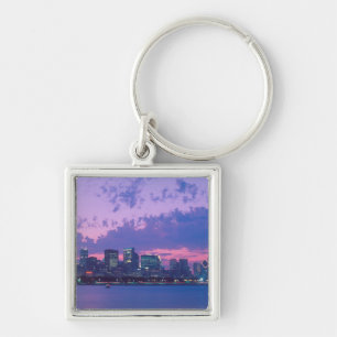 Nordamerika, USA, IL. Chicago Skyline bei Dämmerun Schlüsselanhänger