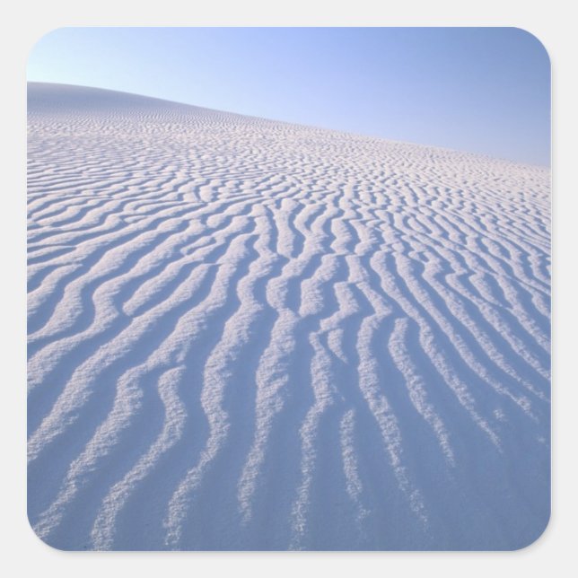 Nordamerika, USA, New Mexico, Weiße Sanddünen Quadratischer Aufkleber (Vorderseite)