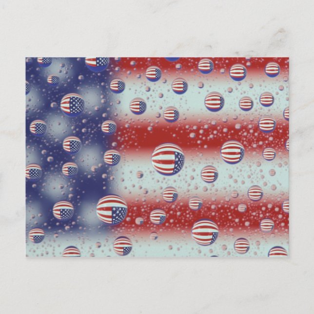 Nordamerika, USA, WA, Redmond, US-Flagge Postkarte (Vorderseite)