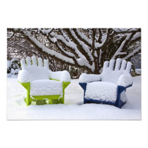 Nordamerika, USA, Washington, Seattle, Schnee 3 Fotodruck