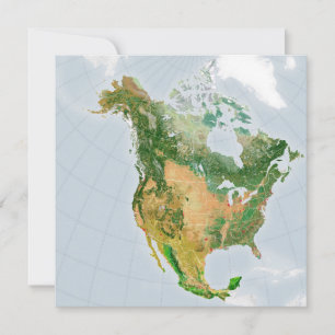 Nordamerika von der NASA Karte