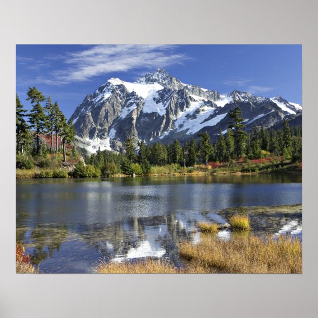 Nordamerika, Washington, Cascades. Mt. Shuksan Poster (Vorne)