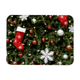 Nordamerika. Weihnachtsdekorationen auf Baum. 2 Magnet