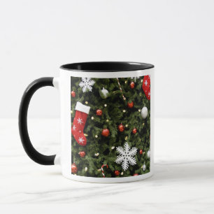 Nordamerika. Weihnachtsdekorationen auf Baum. 2 Tasse