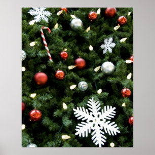 Nordamerika. Weihnachtsdekorationen auf Baum.4 Poster