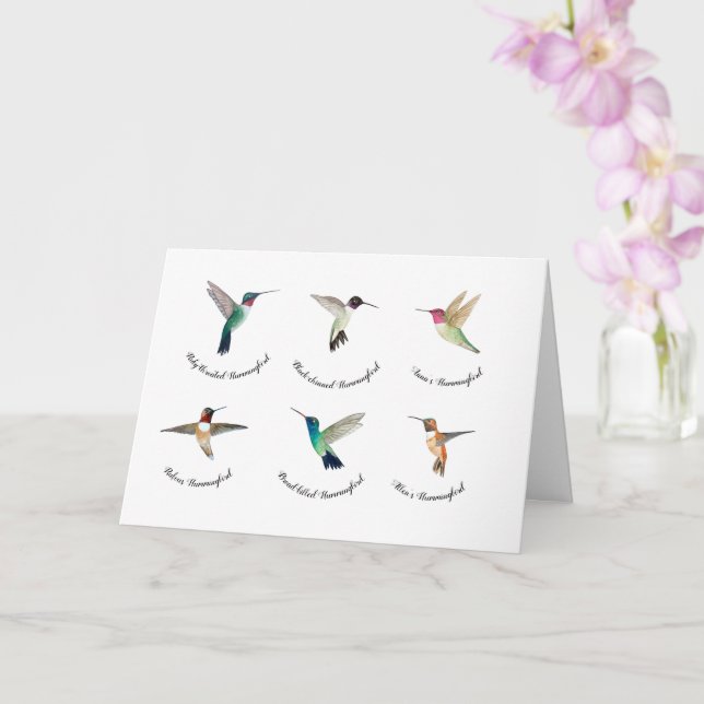 Nordamerikanische Hummingvögel   Karte (Orchidee)