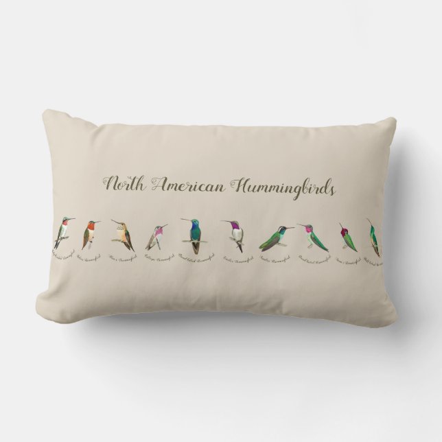 Nordamerikanische Hummingvögel Lendenkissen (Vorderseite)