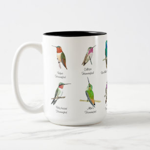 Nordamerikanische Hummingvögel Zwei-Tone-Kaffee-Ta Zweifarbige Tasse