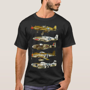 Nordamerikanische P51 Mustang WW2 Kämpfer T-Shirt