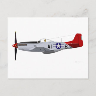 Nordamerikanische P-51D Mustang Tuskegee Airmen Postkarte