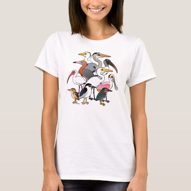 Nordamerikanische Stelzvögel T-Shirt (Vorderseite)