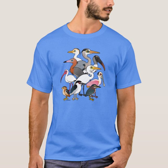 Nordamerikanische Stelzvögel T-Shirt (Vorderseite)