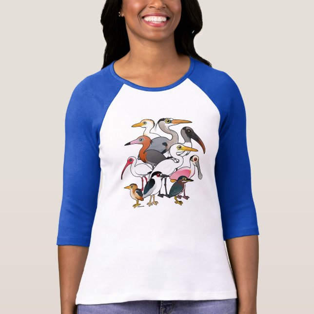 Nordamerikanische Stelzvögel T-Shirt (Vorderseite)