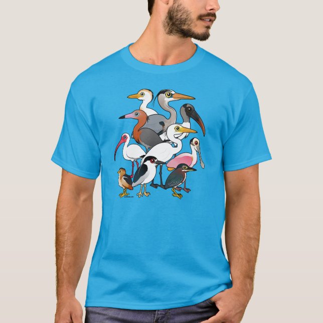 Nordamerikanische Stelzvögel T-Shirt (Vorderseite)