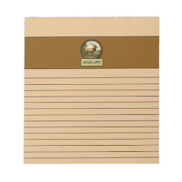 Nordamerikanischer Elch Burlywood Notepad Notizblock