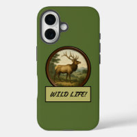Nordamerikanischer Elk Dark Olive Green iPhone Cas