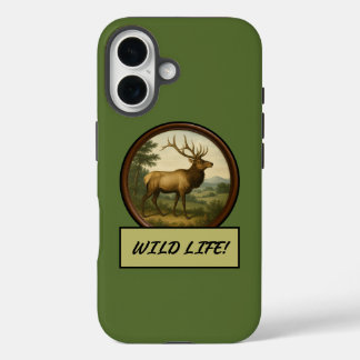 Nordamerikanischer Elk Dark Olive Green iPhone Cas 16 Hülle