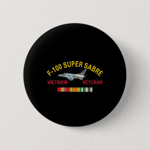 Nordamerikanischer F-100 Super Säbel Vietnam Veter Button