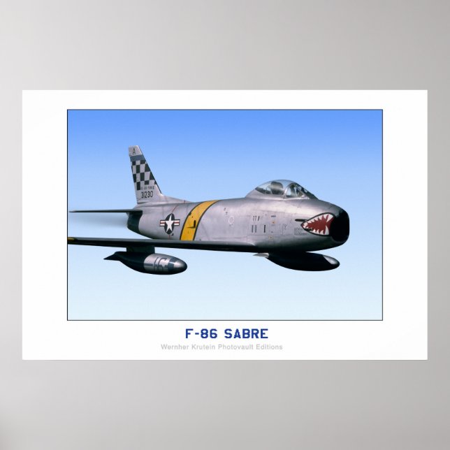 Nordamerikanischer F-86-Säbel Poster (Vorne)