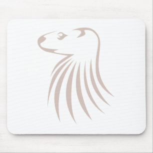 Nordamerikanischer Fluss-Otter im Swish, der Art Mousepad