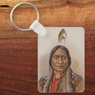 Nordamerikanischer Häuptling Sitting Bull der Lako Schlüsselanhänger