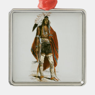 Nordamerikanischer Inder Silbernes Ornament