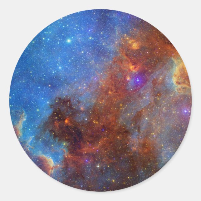 Nordamerikanischer Nebelkontinent NASA Runder Aufkleber (Vorderseite)